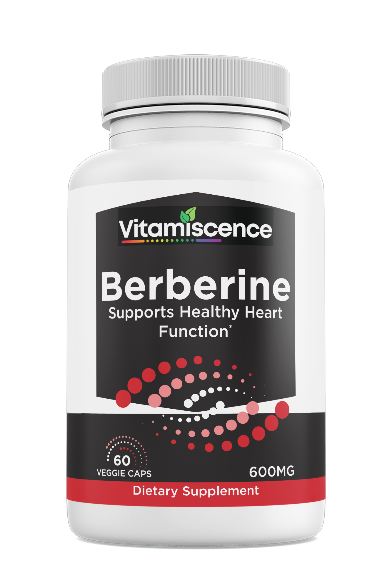 Vitamiscence Berberine, One Pack, 600mg, 60 Capsules, Supports Heart Function, Antioxidant, Support Immune System